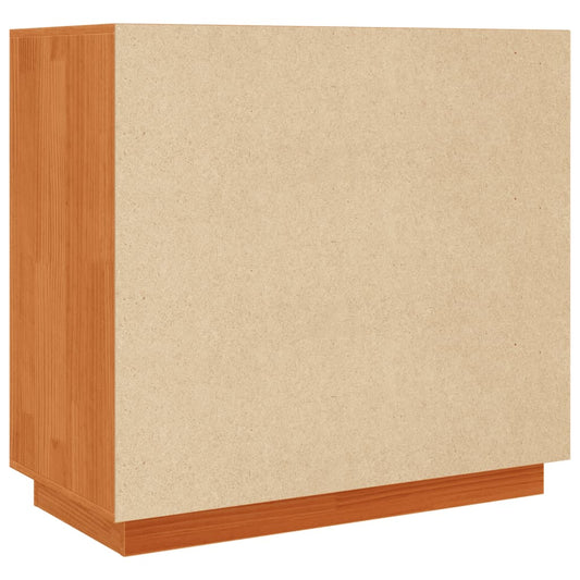 Aparador De Madera Maciza De Pino Marrón Cera 80x40x75 Cm / Vetonek_0