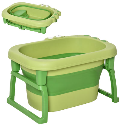 Homcom Bañera Plegable Para Bebé 0-6 Años Patas Antideslizantes 75,3x55,4x43 Cm_0