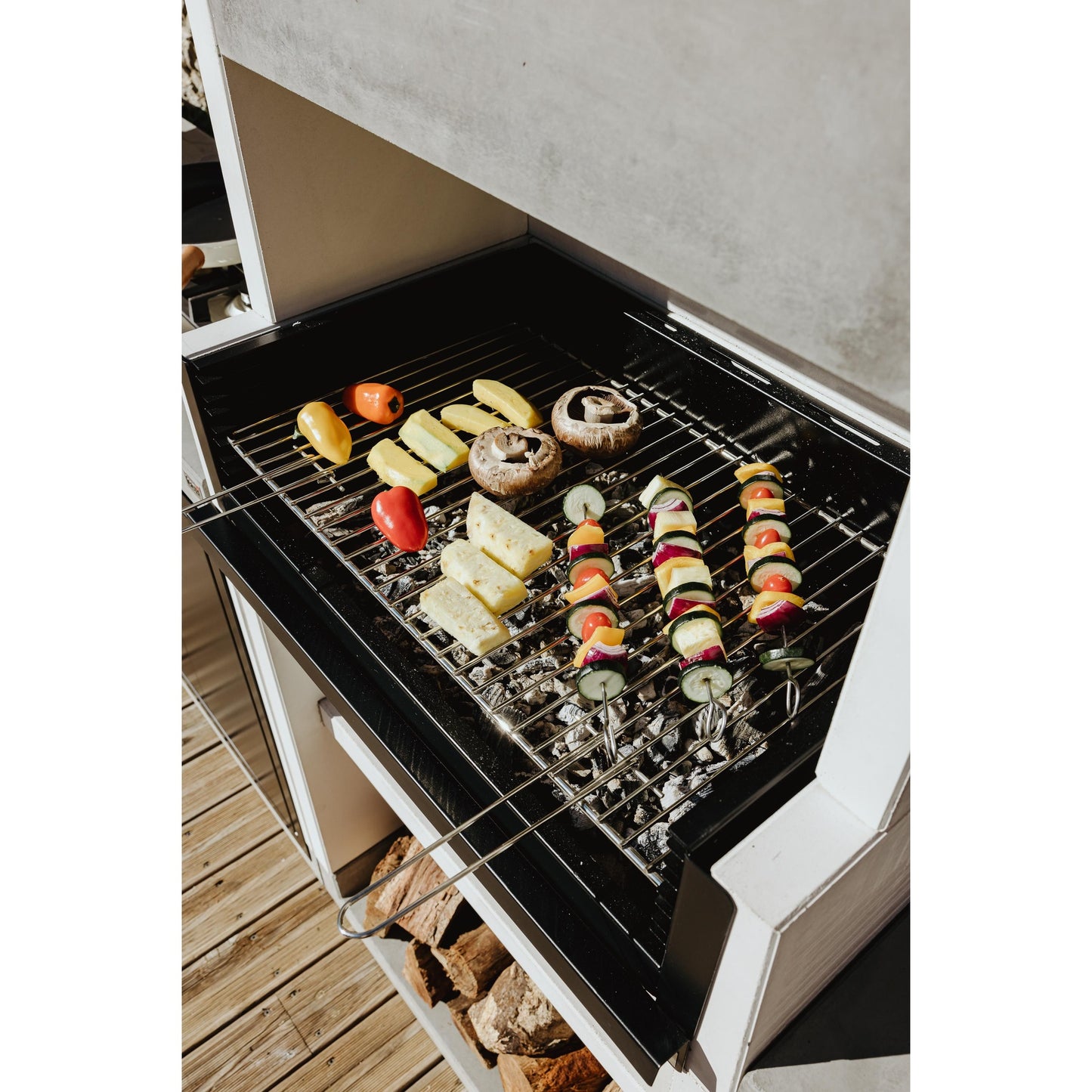 Cocina exterior Venit Flex con Barbacoa, fregadero y placa Tuozi