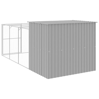 Caseta Perros Corral Acero Galvanizado Gris Claro 214x457x181cm_4