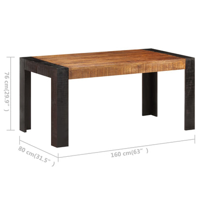 Mesa De Comedor De Madera Maciza De Mango 160x80x76 Cm_4