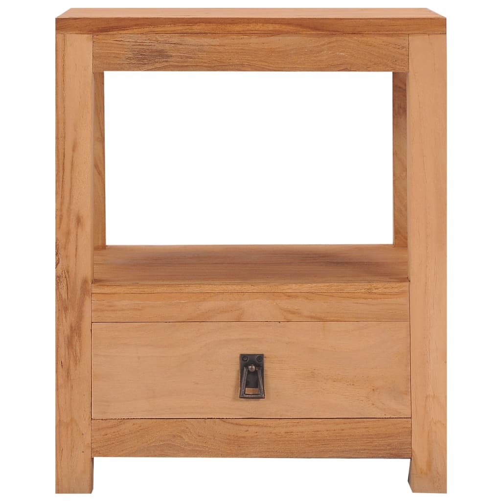 Mesita De Noche De Madera Maciza De Mango 40x30x50 Cm_1