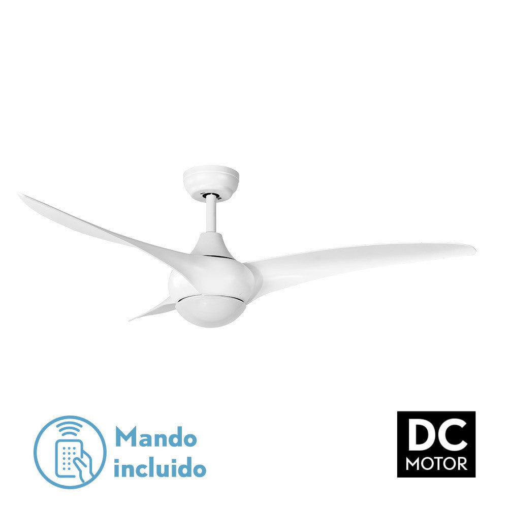 Ventilador Dc Canea 24w Blanco 3 Aspas 6 Velocidades 134d 3000-4500-6000k C/remoto, Memoria Y Temporizador 2424lm_0