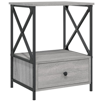 Mesita De Noche 2 Uds Madera Ingeniería Gris Sonoma 50x41x65 Cm_3