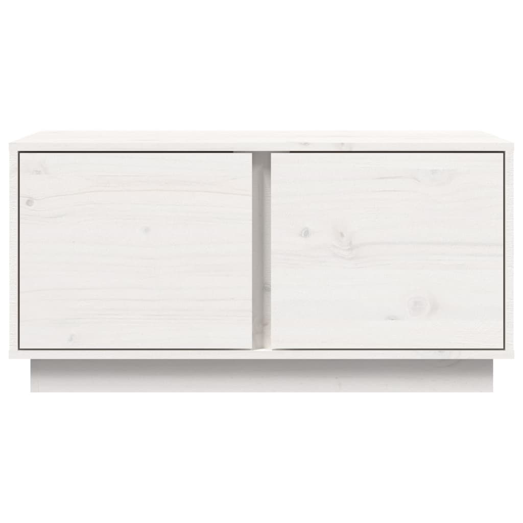 Mesa De Centro Madera Maciza De Pino Blanco 80x50x40 Cm_4