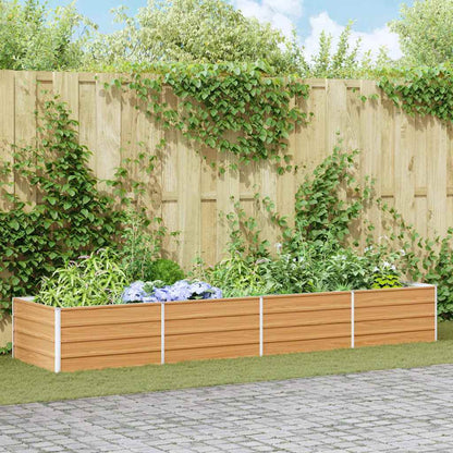 Arriate Elevado Marrón Claro 320 X 80 X 45 Cm Acero Galvanizado_1