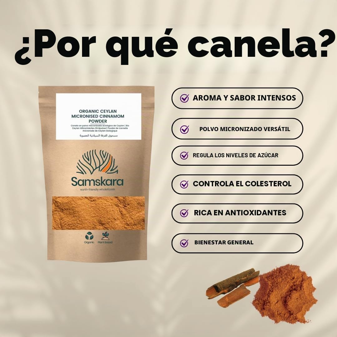 Canela De Ceilán En Polvo Bio - 150g | Superalimento Ecológico Vegano Para Batidos, Smoothies Y Zumos_2