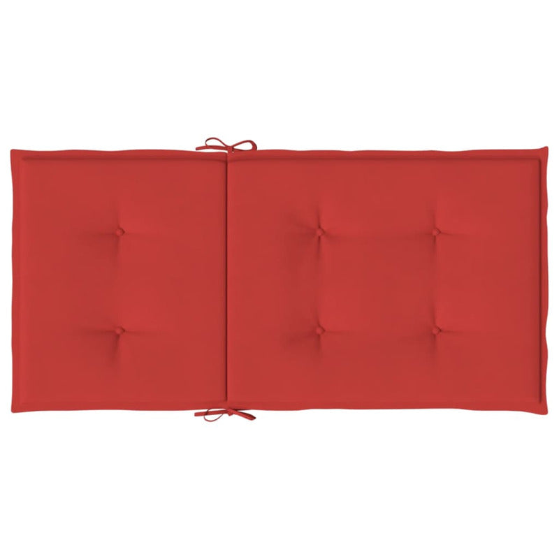 Vidaxl Cojín Silla Jardín Respaldo Bajo 4 Uds Tela Oxford Rojo_5