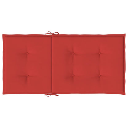 Vidaxl Cojín Silla Jardín Respaldo Bajo 4 Uds Tela Oxford Rojo_5