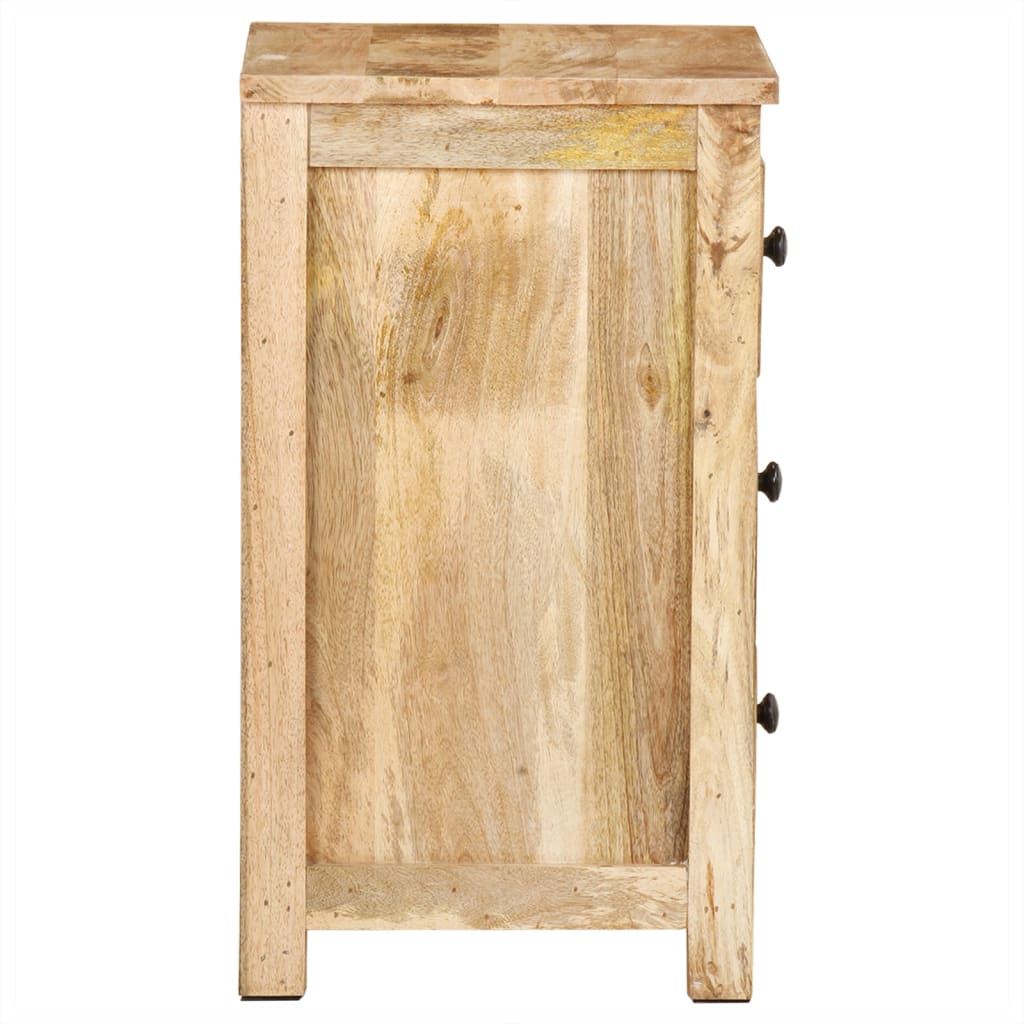 Mesita De Noche De Madera Maciza De Mango 45x35x60 Cm_1
