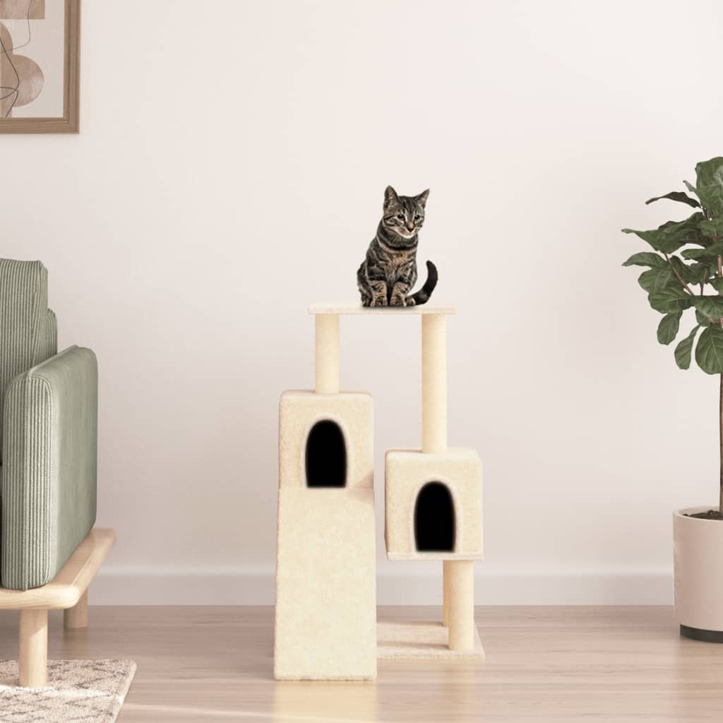 Vidaxl Rascador Para Gatos Con Postes De Sisal Color Crema 82 Cm_1