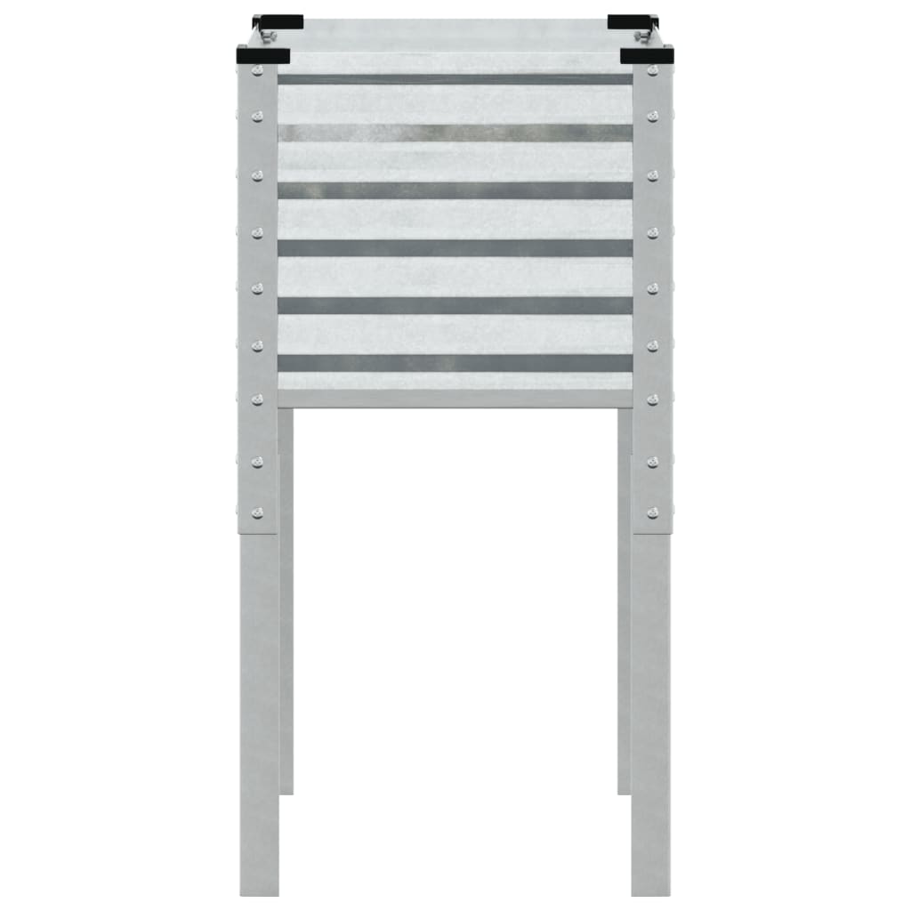 Jardinera De Jardín 45x45x88 Cm De Acero Galvanizado_5