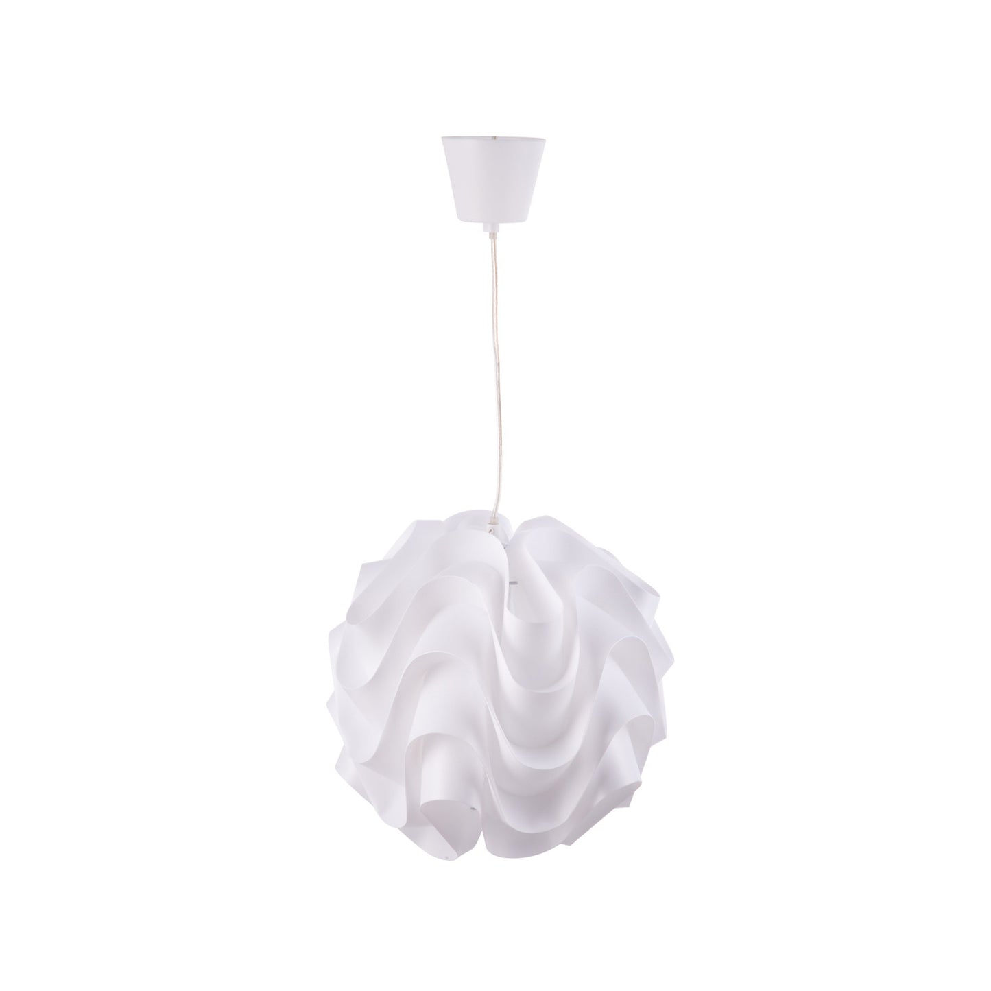 Lampara De Techo Modelo Happy, Pantalla Ligera Pvc, Ø33cm, Casquillo E27, Blanca_0