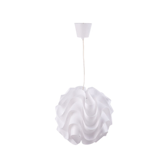 Lampara De Techo Modelo Happy, Pantalla Ligera Pvc, Ø33cm, Casquillo E27, Blanca_0