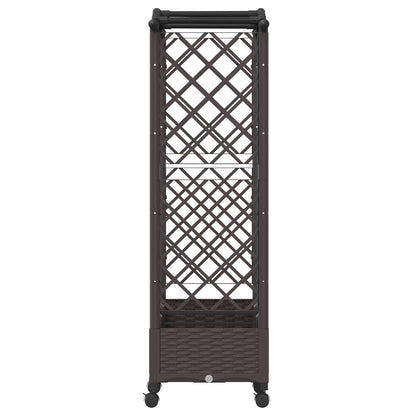 Cama Elevada Con Enrejado Y Ruedas Marrón 169 X 40 X 129 Cm Pp_4