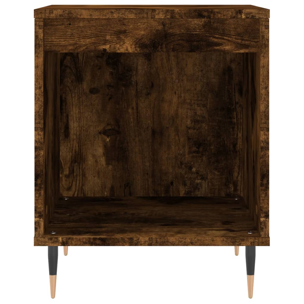 Mesita De Noche Madera De Ingeniería Roble Ahumado 40x35x50 Cm_2