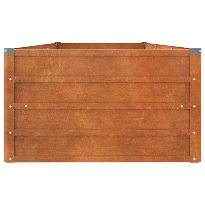 Arriate Oxidado De Acero Corten 240x80x45 Cm_4