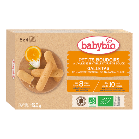 Galletas Bio Dentición sabor Naranja para bebés Babybio 120 g