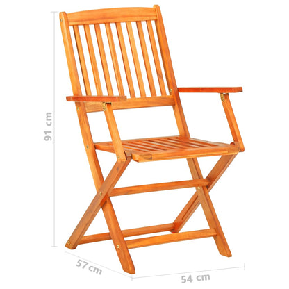 Vidaxl Set Comedor De Jardín Plegable 7 Piezas Madera Maciza De Acacia_2