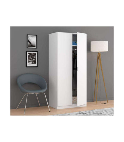 Armario Ropero Herro 2 Puertas Acabado Blanco 180 Cm(alto)81 Cm(ancho)52 Cm(largo)_3