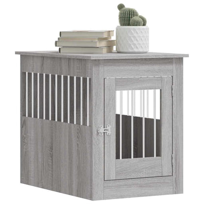 Jaula Para Perros Madera De Ingeniería Gris Sonoma 55x80x68 Cm_3