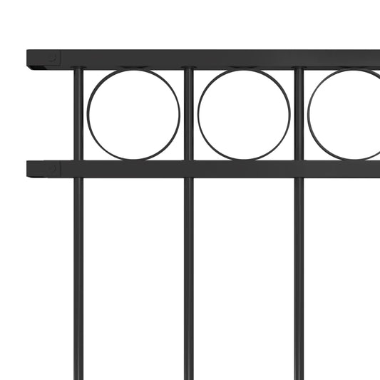 Panel De Valla De Acero 1,7x1,5 M Negro / Vetonek_0
