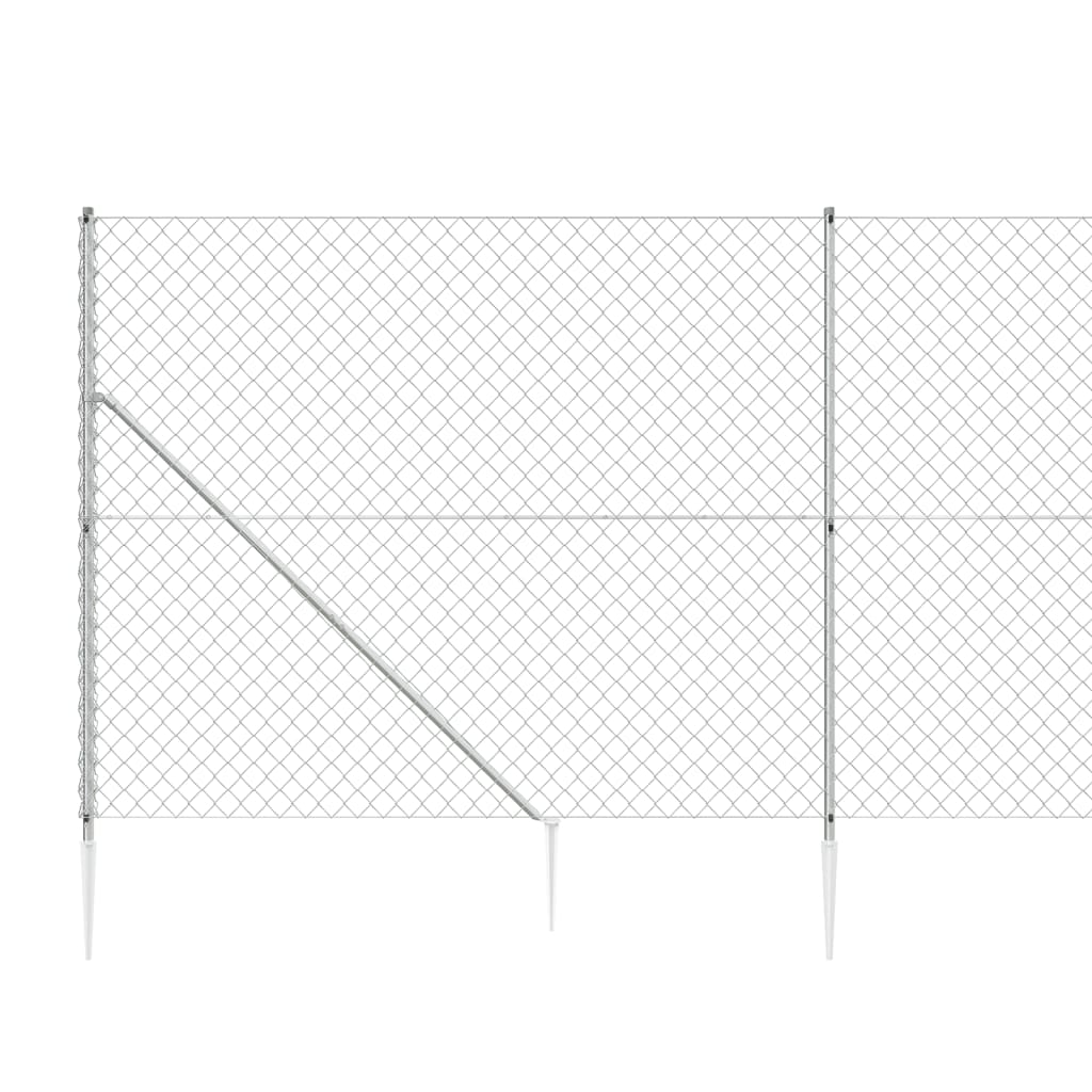 Cerca De Alambre Con Pinchos De Anclaje Plateado 1,8x10 M / Vetonek_3