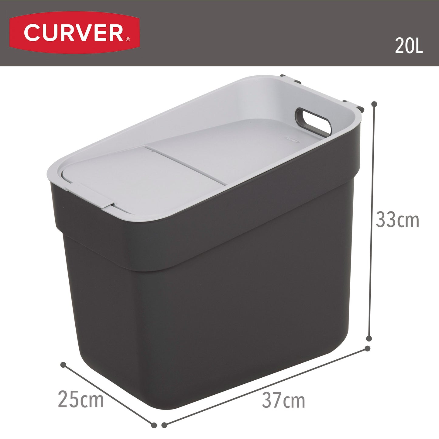 Curver Cubo De Reciclaje Ready To Collect 20l Gris_3