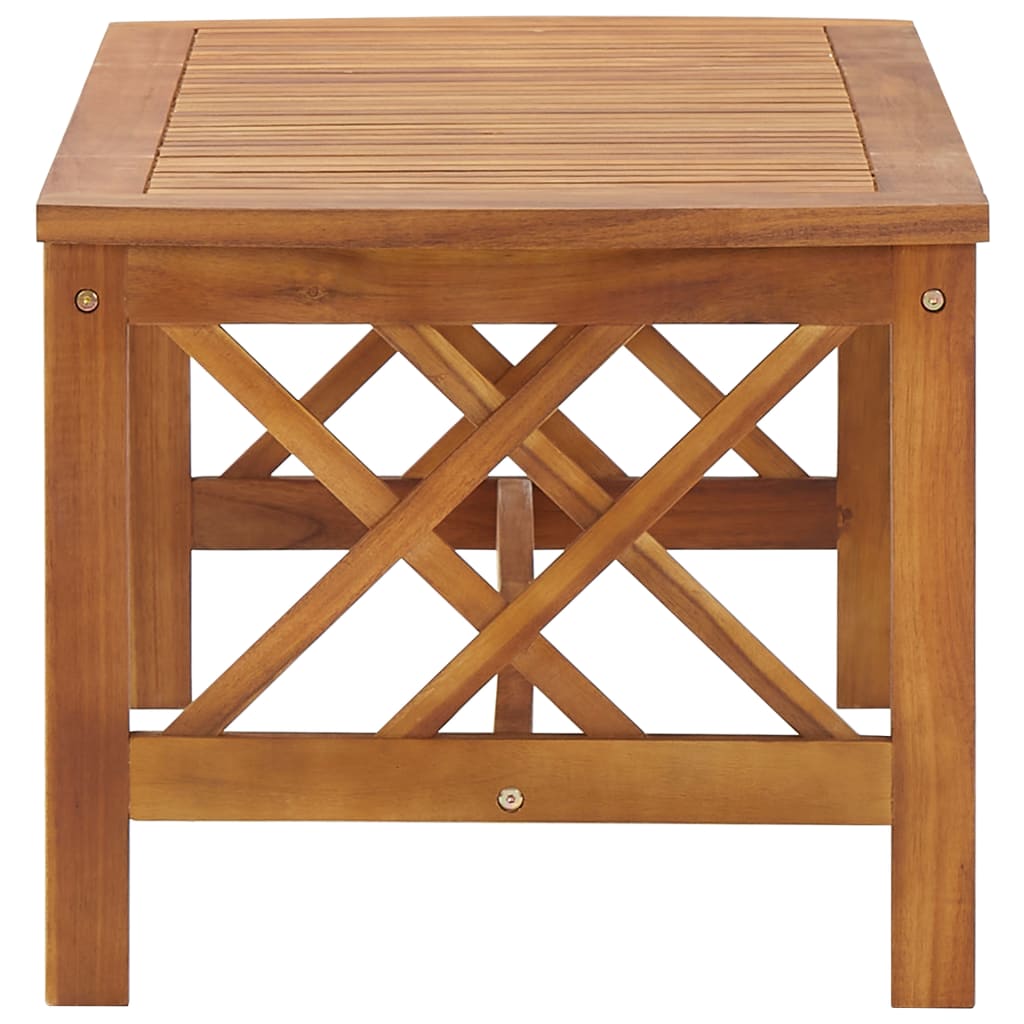 Mesa De Centro De Madera Maciza De Acacia 102x50x43 Cm_1