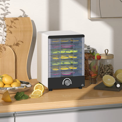 Homcom Deshidratador De Alimentos 350w Con 7 Bandejas Temperatura Ajustable_1