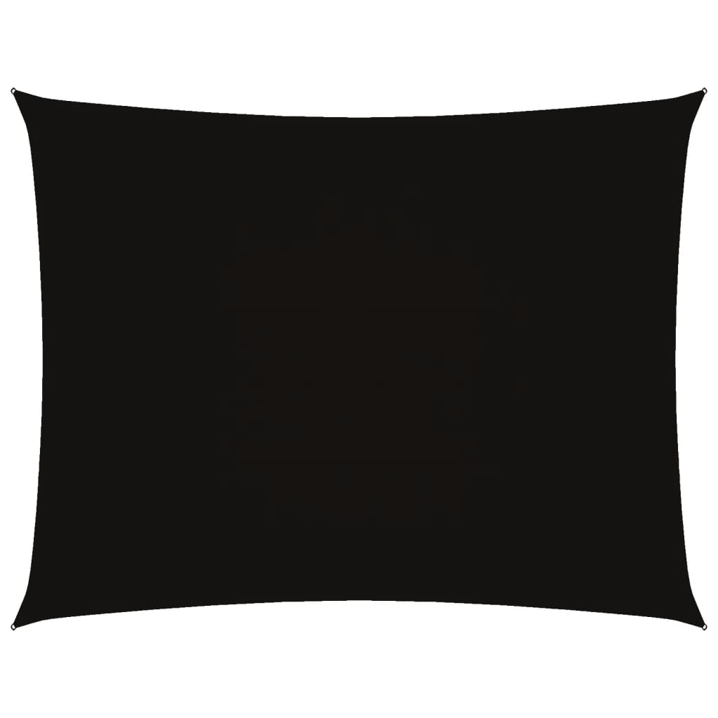 Toldo De Vela Rectangular Tela Oxford Negro 3,5x5 M_0