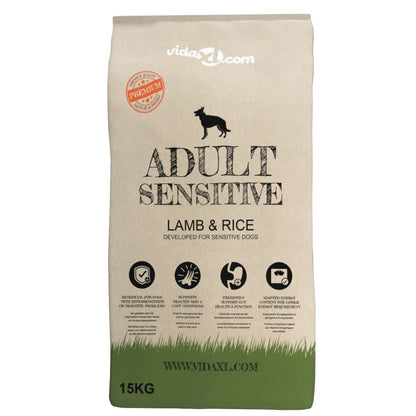 Vidaxl Comida Seca Para Perro Premium Adult Sensitive Lamb & Rice 15kg_1
