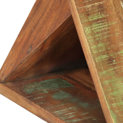 Mesa Auxiliar Madera Maciza Reciclada 35x35x55 Cm_4