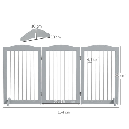 Pawhut Barrera De Seguridad Para Perros Plegable 154x30x80 Cm Con Soporte De Pie_2
