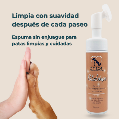 Espuma limpiadora natural para perros y gatos – Limpieza de patas 200 ml_1