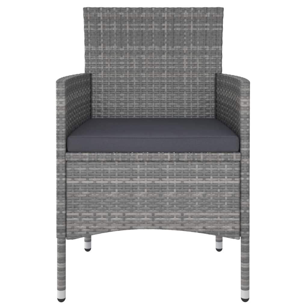 Vidaxl Juego De Muebles De Jardín De 5 Piezas Ratán Sintético Gris_3