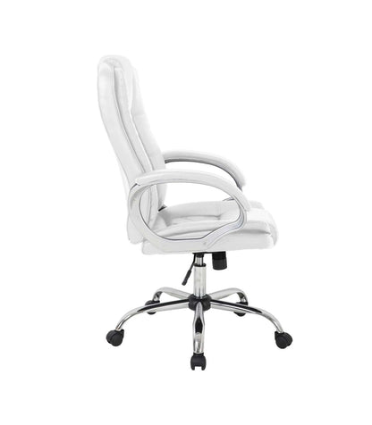 Sillón Giratorio Inmaculada En Polipiel Blanco, 66,5 X 51 X 111-120 Cm (ancho X Largo X A_5
