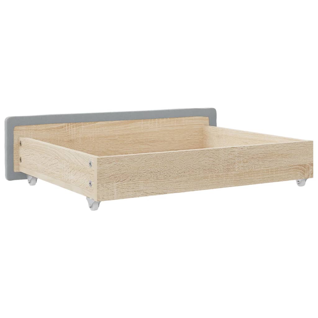 Cajones De Cama 2 Uds Madera De Ingeniería Y Tela Gris Claro / Vetonek_3