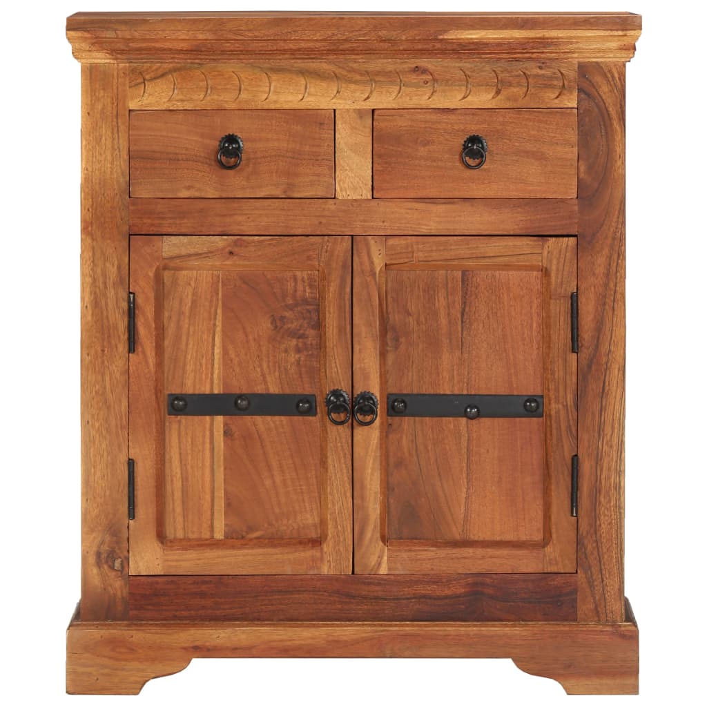 Aparador De Madera Maciza De Acacia 63x30x75 Cm_3