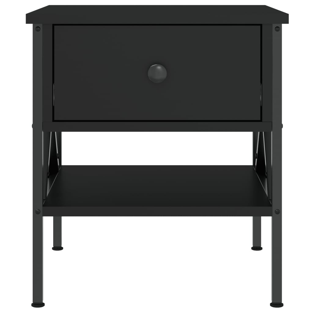 Mesitas De Noche 2 Uds Madera De Ingeniería Negro 40x42x45 Cm_4