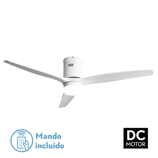 Ventil 18w Dc Aguilon Blanco 3 Aspas Blancas 5 Velocidades C/remoto Temporizador 34x132 D_0