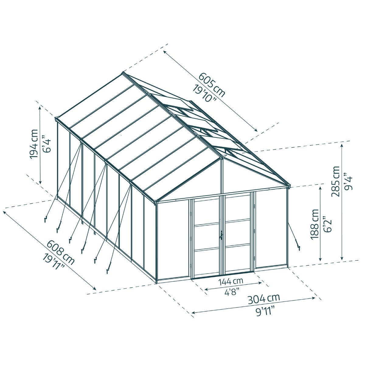 Canopia Aria 3 x 6 m - Invernadero Policarbonato Transparente