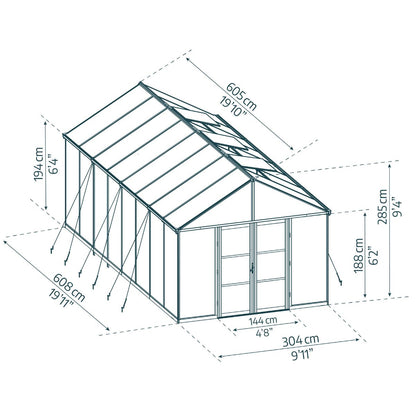 Canopia Aria 3 x 6 m - Invernadero Policarbonato Transparente