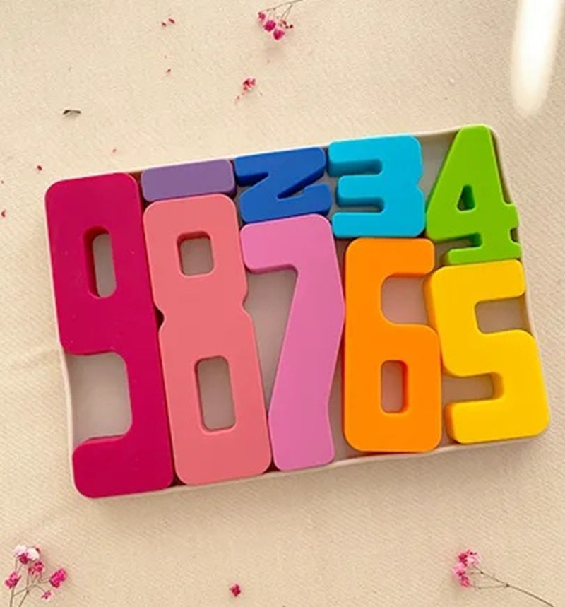 Rompecabezas Numérico Educativo Para Bebé De Silicona Orgánica Althea Living Multicolor_1