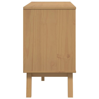 Aparador Olden Madera Maciza Pino Blanco Y Marrón 114x43x73,5cm / Vetonek_5