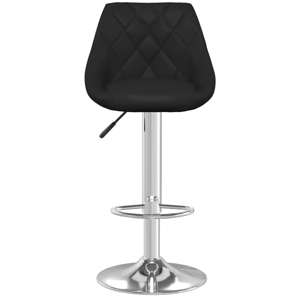 Taburete De Cocina De Cuero Sintético Negro_1