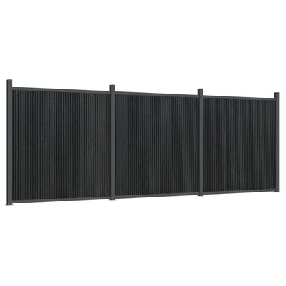 Panel De Valla Wpc Gris 526x186 Cm / Vetonek_1