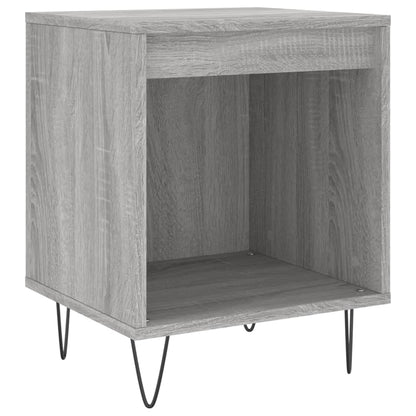 Mesita De Noche Madera De Ingeniería Gris Sonoma 40x35x50 Cm_0