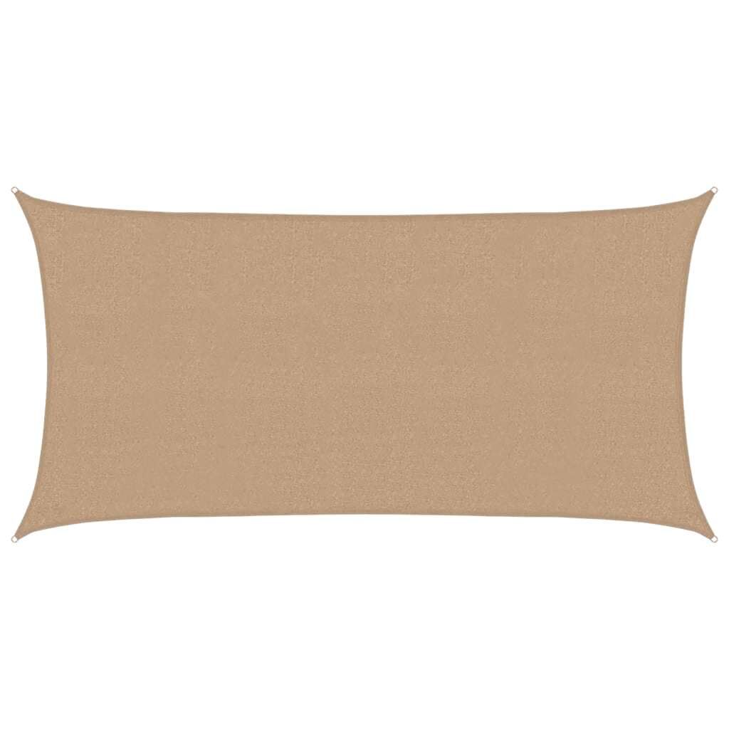 Vidaxl Toldo De Vela Hdpe Gris Taupe 160 G/m² 2,5x5 M_0