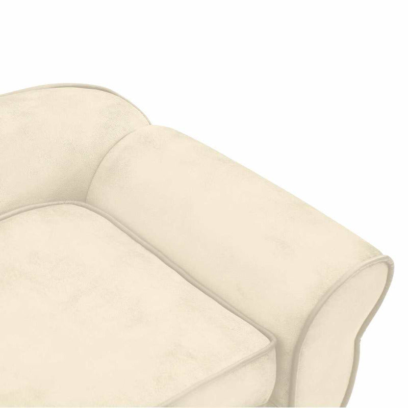Vidaxl Sofá Para Perros Felpa Color Crema 72x45x30 Cm_5